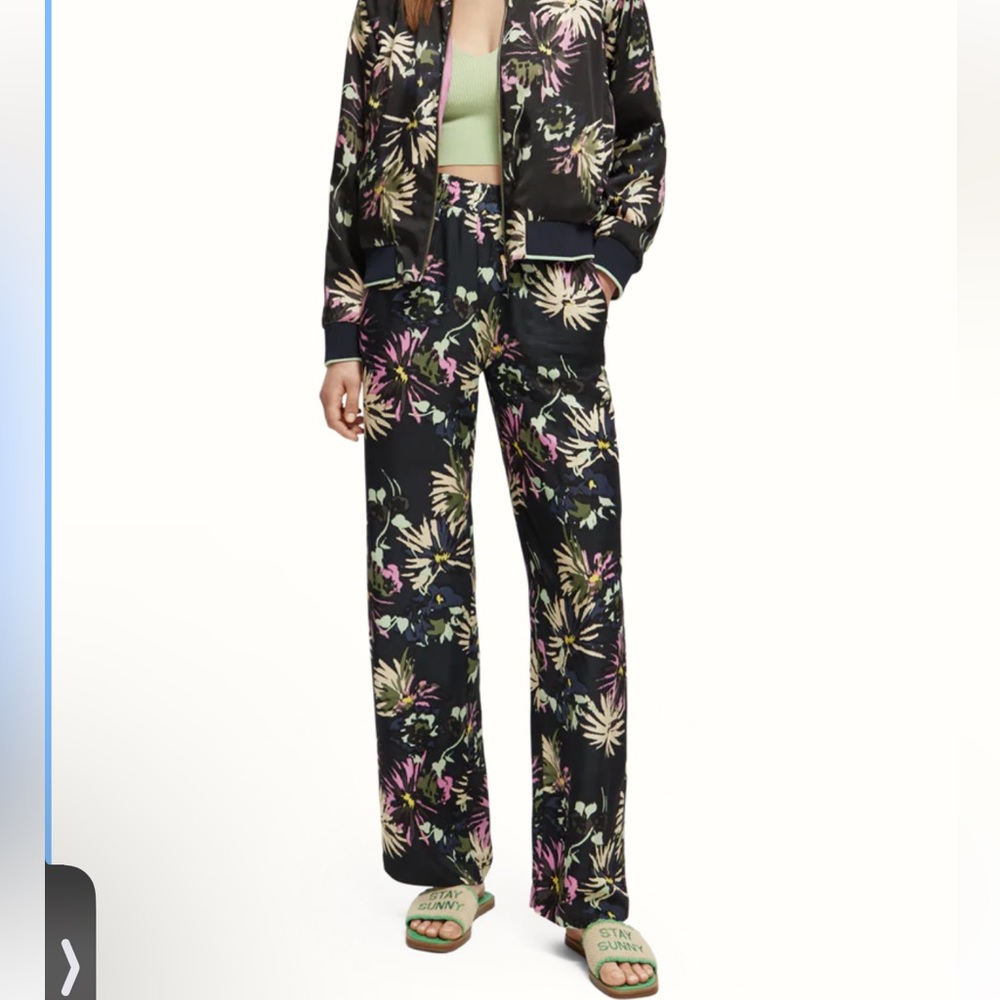 The Gia mid-rise wide-leg printed XS 32 stretch waist